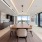 20th floor penthouse lounge with wine station, kitchen, large dining table and lounge seating