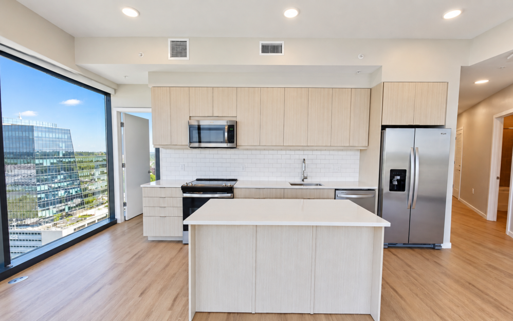B05 - 2 bedroom floorplan layout with 2 bathrooms and 1034 square feet (Gourmet Designer Kitchen)