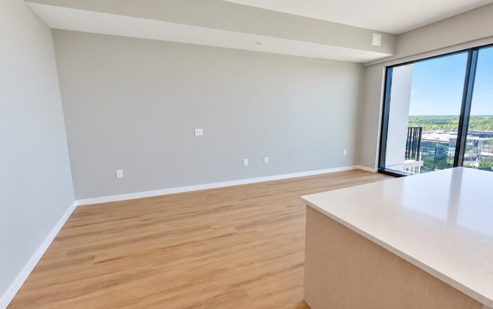 U04 - 1 bedroom floorplan layout with 1 bathroom and 694 square feet (Expansive Living Area with View)